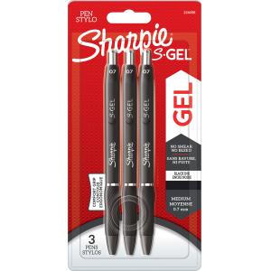 ROLER SHARPIE S GEL 0,7MM ČRNA 3/1-BLIS