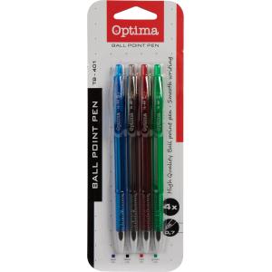 Kemični svinčnik Optima TB 401 sort 4/1