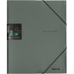 Mapa z elastiko office A4 siva