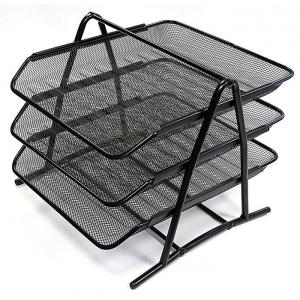 Kov. kaseta za papir, 3-del, Optima, črn