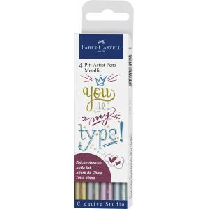Flomastri Faber-Castell Pitt Metalic 4/1