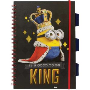ZVEZEK ŠPIRALA MINIONS A4 ČRTE 200L PREG