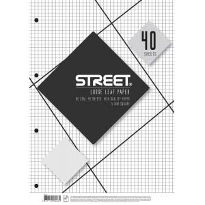 Vložni listi Street,A4 ,m.karo,40 listov