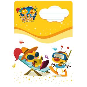 ZVEZEK LILI IN BINE A4 ČRTNI Z VMESNO ČR