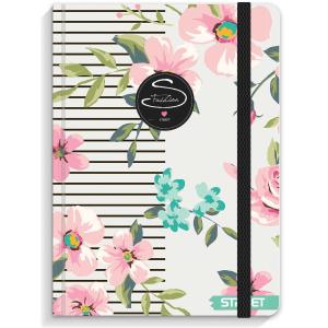 NOTES TRDI Z ELASTIKO FLOWERS A6 1R 96L