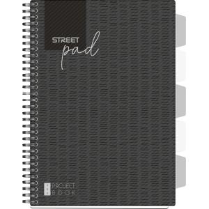 ZVEZEK ŠPIRALA S.PAD BLACK A4 1R 100L PR