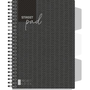 ZVEZEK ŠPIRALA S.PAD BLACK A5 1R 100L PR