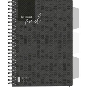 ZVEZEK ŠPIRALA S.PAD BLACK A5 5M 100L PR