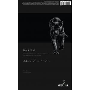 Skicirni blok črni Creative A4 20L 120G
